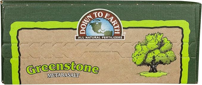 Down to Earth All Natural Greenstone Metabasalt, 5 lb Mineral Elements Iron, Calcium, Magnesium for Organic Garden Soil