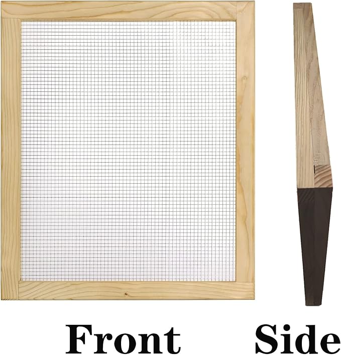 Soil Sifter for Garden, Multi-Purpose Wood Compost Dirt Sifter Soil Screen Dirt Cedar Garden Rock Sifter for Compost Sifting Soil, Dirt, Peat Moss and Potting Soil