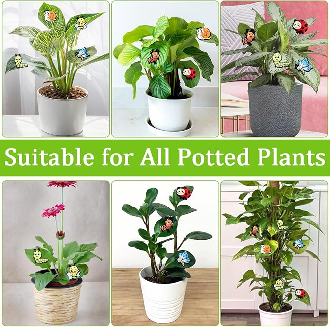 6 Pcs Funny Plant Magnets Decor, Cute Plant Magnet Gift for Potted Plants, Unique Gifts for Plant Lovers, Perfect Plants Accessories - Add Personality to Plants and Make You Smile Live