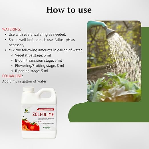 Healthy Agri Life - Sulfur Lawn and Plant Food Liquid - Soil Loosener and Conditioner- Great for Compact Soils, Standing Water, Poor Drainage