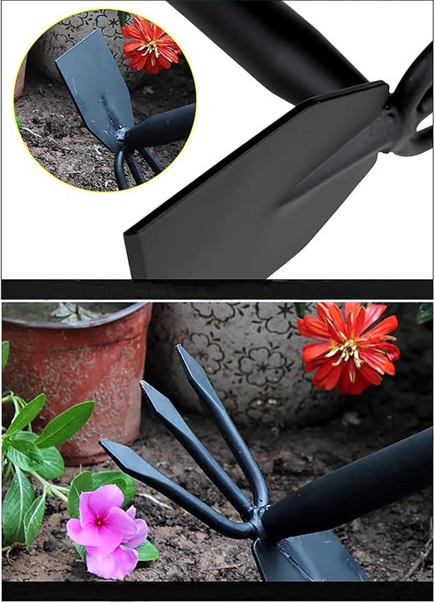 Hoe and Cultivator, Hoe Garden Tool, Hand Cultivator Garden Tool, Thickened Manganese Steel, Garden Hoe for Weeding, Planting, Loosening Soil, Digging