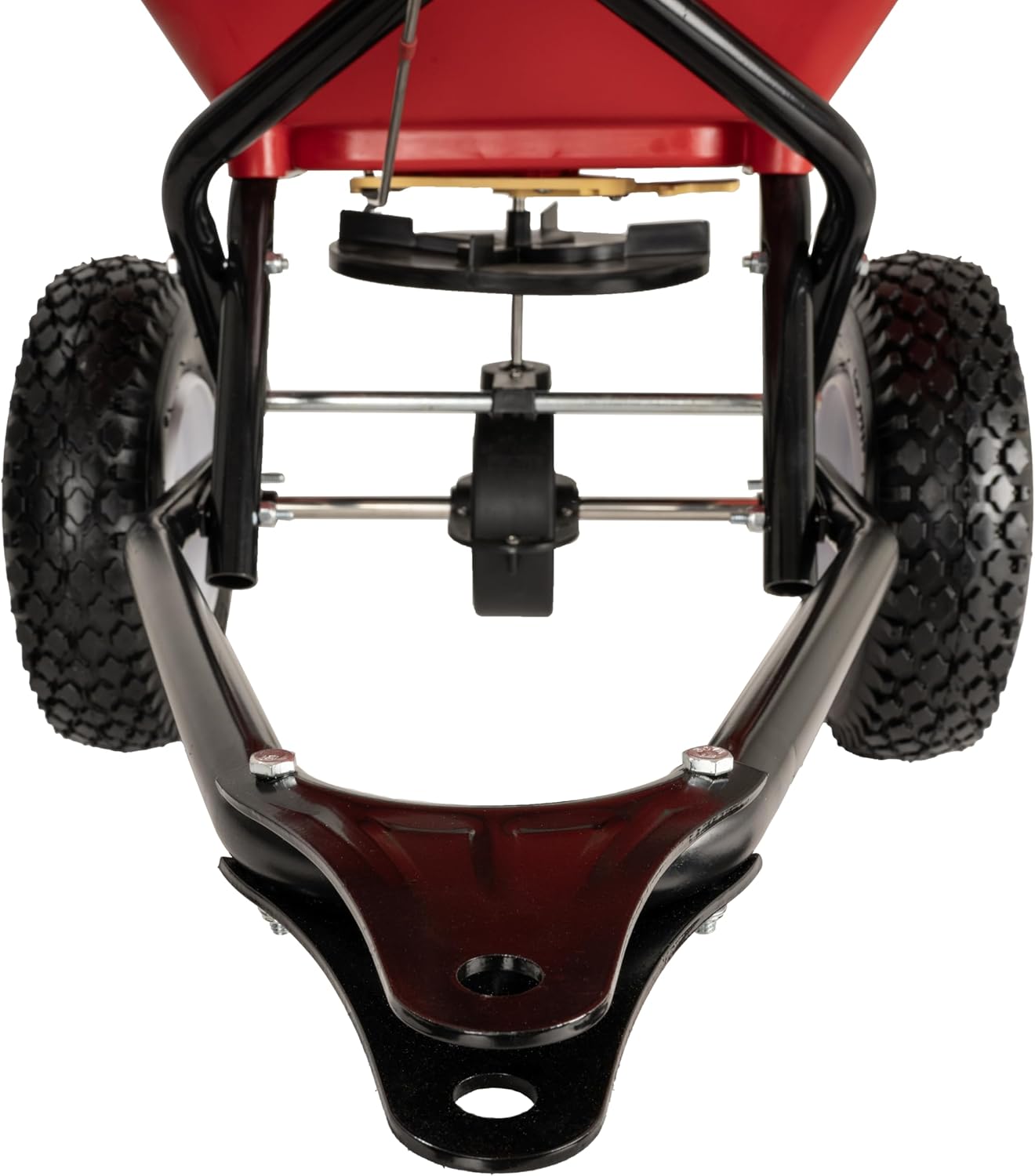 EarthWay Products T150 150lb Towable Broadcast Fertilizer Spreader, Seed Spreader, Pull Behind Aerator/Seeder for Garden Tractor, Easy Flow Control, Adjustable, Non-Skid Tires