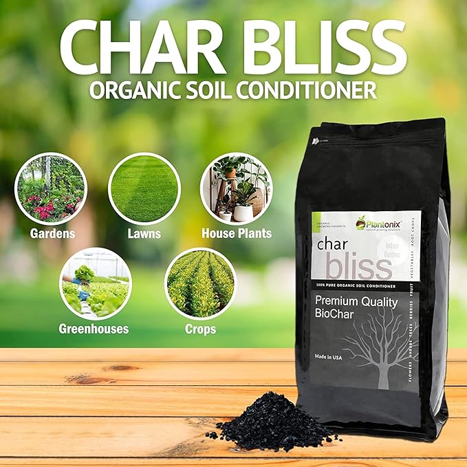 Coco Bliss Coco Coir + Organic Perlite + Worm Castings + Neem Meal Fertilizer + Kelp Meal Fertilizer + Organic Biochar for Plants - Potting Soil & Fertilizer Mix for Plants - Organic Gardening Bundle