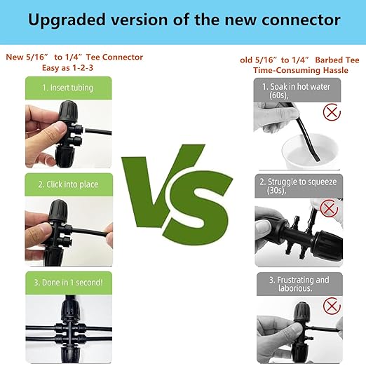 100 ft 5/16 "Dropper Blank Distribution Tube Irrigation Kit with 4Pack6 Fast Coupling Coupler for DIY Garden Irrigation System,Dropper and Drip Irrigation System kit (30 m)