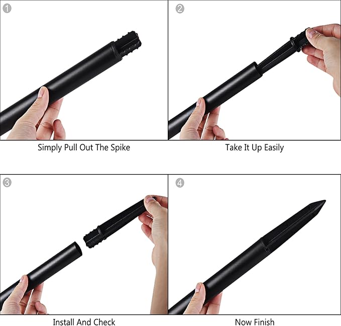 Solar Outdoor Pathway Lights Matt Black Stainless Steel Painted LED Lights for Garden Landscape Path Yard Driveway (black-8pack)