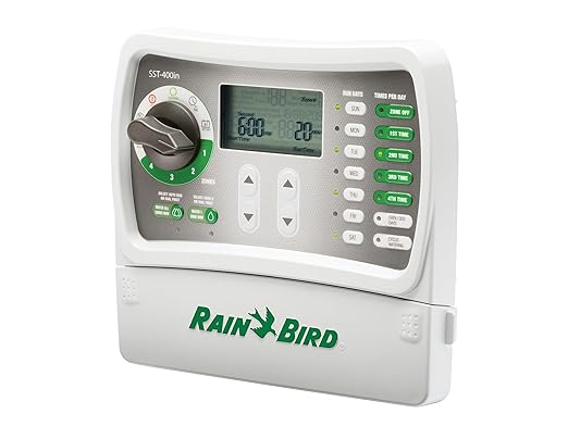 Rain Bird SST400IN Simple-to-Set Indoor Sprinkler/Irrigation System Timer/Controller, 4-Zone/Station (this New/Improved Model Replaces SST400I)