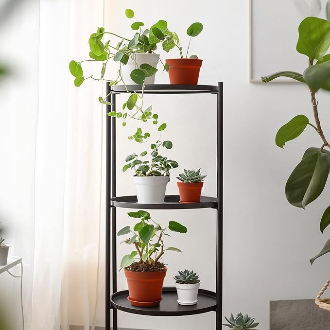 T4U 4 Inch Plant Pots 18-Pack - Small Plastic Planter with Drainage Hole and Saucer, Decorative Nursery Flower Pot Bulk for African Violet, Snake Plant, Succulent and All House Plants