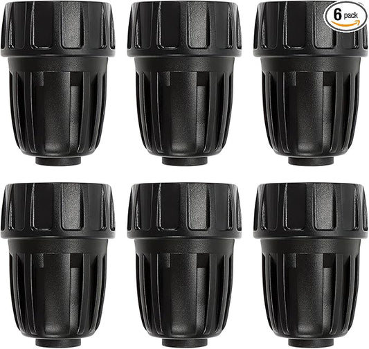 Universal 3/4 Inch Female Pipe Thread to 1/2 Inch Drip Irrigation Tubing Adapter, 6 Pack 1/2 In. Barbed Drip Line x 3/4 In. Faucet PVC Adapter Connect 3/4" FHT Garden Faucet Hose Bibb