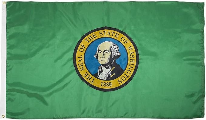 FlagSource Washington Nylon State Flag, Made in the USA, 3x5'
