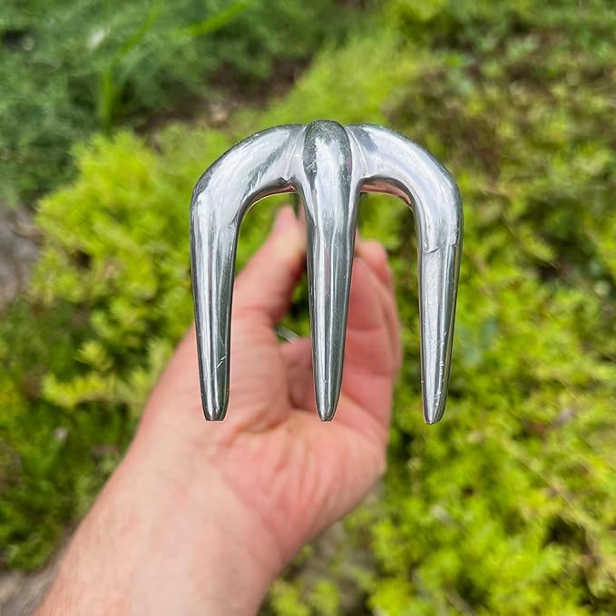 Kings County Tools Combo Garden Hand Tool | Combination Trowel & Rake | Trake Measures 17” | Use for Weeding, Planting and Transporting | Polished Cast-Aluminum