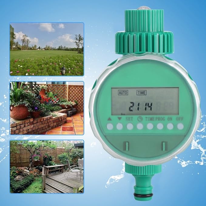 Automatic Irrigation Timer, Electric Digital Garden Irrigation Timer Battery Operated Intelligent Flowers Watering Controller for Garden Yard Lawn Greenhouse Drip Irrigation Watering Plant System