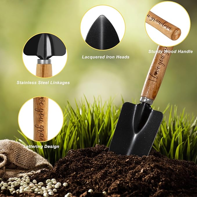 Gifts for Grandma - Grandma Garden Gifts - Birthday Gifts Ideas for Grandma Granny - Gardening Accessories Outdoor, Garden Tool Set Gift for Plant Lover Grandma Starter, Grandma