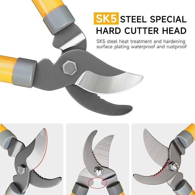 AIRAJ 16” Small Bypass Loppers for Tree Trimming | Branch Cutter with 1.5” Cutting Capacity | Chops Branches Ease | Loppers for Gardening | Tree Pruner | Branch Trimmer | Pruning Shears