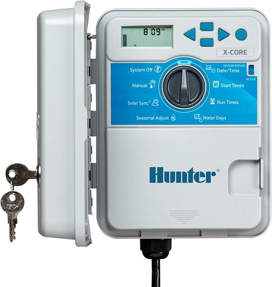 Hunter Sprinkler XC600 X-Core 6-Station Outdoor Irrigation Controller, Small, Gray