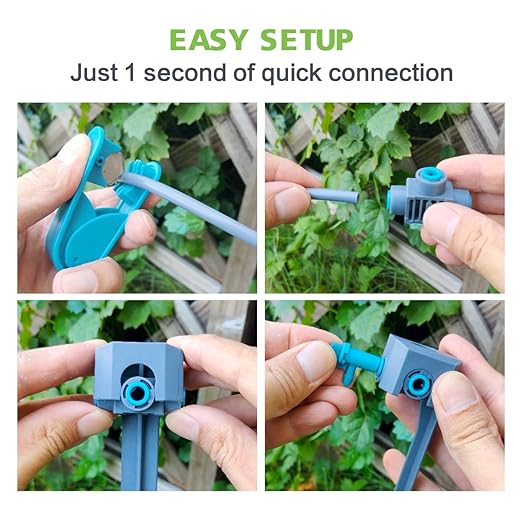 Drip Irrigation System Kit 66ft, Quick Connect Automatic Watering System for Potted Plants with 6mm Irrigation Tubing for Outdoor Garden Indoor Plants Greenhouse