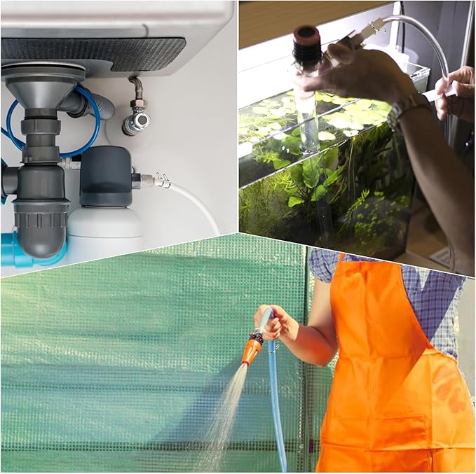 1/4 Tubing Clamp, 1/4"Double Wire Spring Hose Clamp, Irrigation Hose Clamp, Hose Tubing Clamps, 100 Double Line Hose Tube Spring Clamp, Irrigation Kit Connector Clamp, Metal Water Hose Clamps