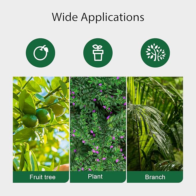 GROWNEER 3 Packs Trimming Scissors Teflon Coated Non Stick Blades Pruning Shears Gardening Hand Pruning Snips with Straight Stainless Steel Precision Blade