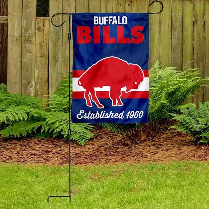 WinCraft Bills Retro Garden Flag and Stand Pole Holder Mount