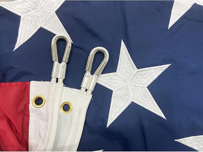 Homissor American Flag 20x30 Ft Large US Flags USA - Giant United State Flag Heavy Duty Outdoor Embroidered Stars for All Weather High Wind Sewn Stripes With Brass Grommets