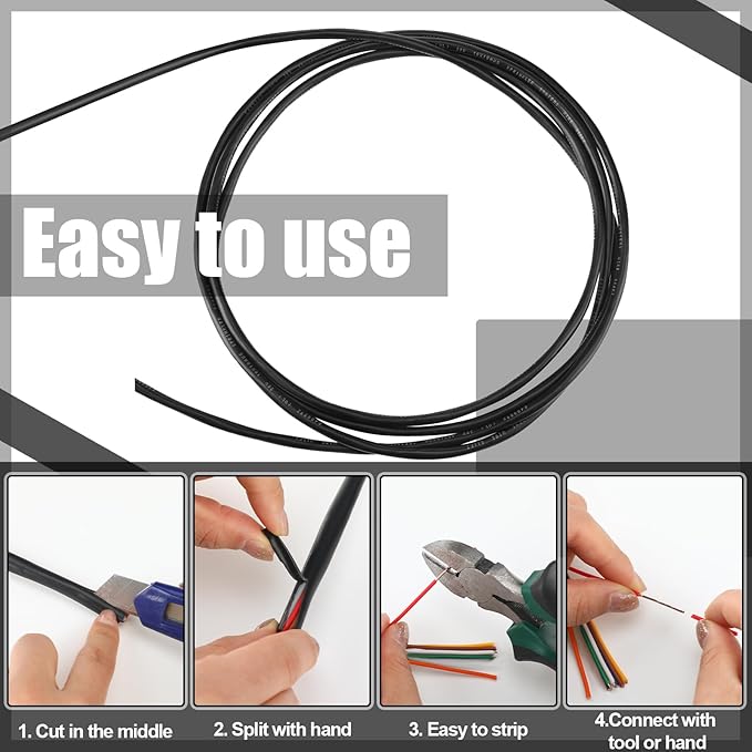 Hoolerry Solid Sprinkler System Wire 18 Gauge Irrigation Wire with UV Resistant PVC Jacket Sprinkler Cable for Underground Irrigation Field Central Control System 30v Ul Listed(18/7, 250 Ft)