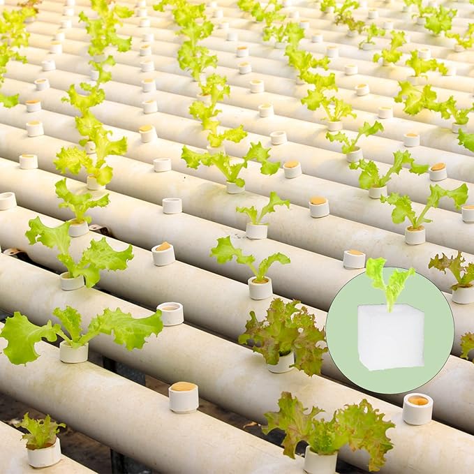 600 Pcs Hydroponic Sponges, Soil-Less Cultivation Planting Gardening Tool, Square Seedling Sponges for Small Bud Growth