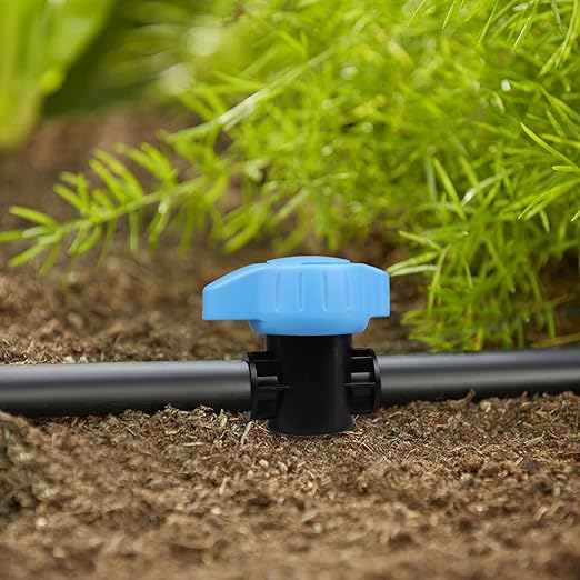 1/2 Inch Drip Irrigation Barbed Valve: 3 Pack 1/2" Shut Off Valves Male x Male for 1/2 Inch Drip Irrigation Tubing (.570-.620" ID) Switch Valves for Easy Flow Control in Irrigation System