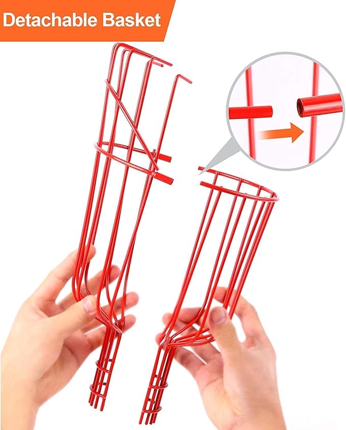 Fruit Picker Tool, a 8 FT Long Fruit Picker Equipped with Optional Splicing of Lightweight Stainless Steel to Pick Apples, Oranges and Fruit Trees