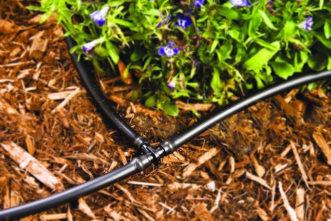 USA MADE - Irrigation Drip Line Emitter Tubing 100', 12" Emitter Spacing, 1/4" .52 GPH, color black (.170 ID x 240 OD)