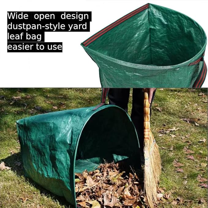 2 PACK Leaf Bag Holder,Garden Bags for Debris,Collapsible Yard Waste Bag With Gardening Gloves, Reuseable Heavy Duty Lawn and Leaf Bags,40 Gallons Yard Garden Bags for Leaves Lawn Grass Clippings