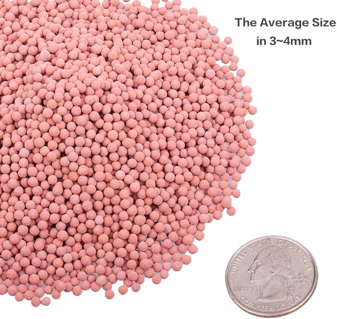 HOT SEAL 5.9 LB Clay Pebbles, 1/8'' Gardening Ceramsites Growing Media for Succulents Orchids, Aquaponics, Aquaculture Hydroponics. Ceramsite Clay Rocks Decor Cultivation, Leca for Plants