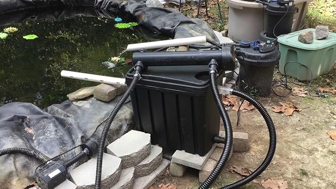 Pond Tubing ID 3/4” × 50ft Black Corrugated Flexible Reinforced Waterfall Pond Tube Sump Pump Hose, Non-toxic & Kinkproof (50 ft, 3/4" ID)