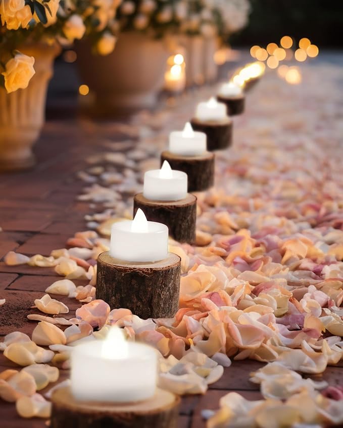 BEICHI Flameless Candles, 24Pack Battery Operated Candles, LED Tea Lights Candles Battery Operated, Flickering Fake Candles for Wedding Halloween Christmas Diwali- Pure White Light