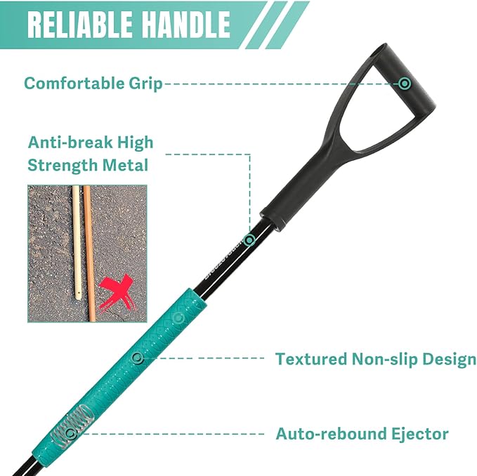 Breeze Touch 39" Weed Pulling Tool, 3-Claw Detachable Weed Puller Tool with Long Handle, Heavy Duty Stand Up Weeder Weeding Tool for Lawn, Yard, Garden, Crabgrass, Dandelion Picker, Weed Remover