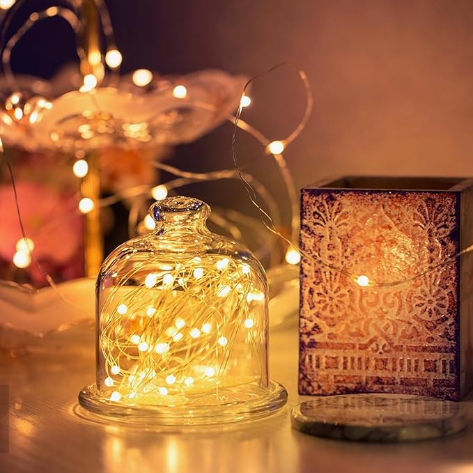 4Pack 80Ft 240LED Fairy Lights Battery Operated with Remote, Waterproof String Lights with Timer for Indoor & Outdoor, Twinkle Lights Battery Powered for Bedroom Christmas Decorations (Warm White)