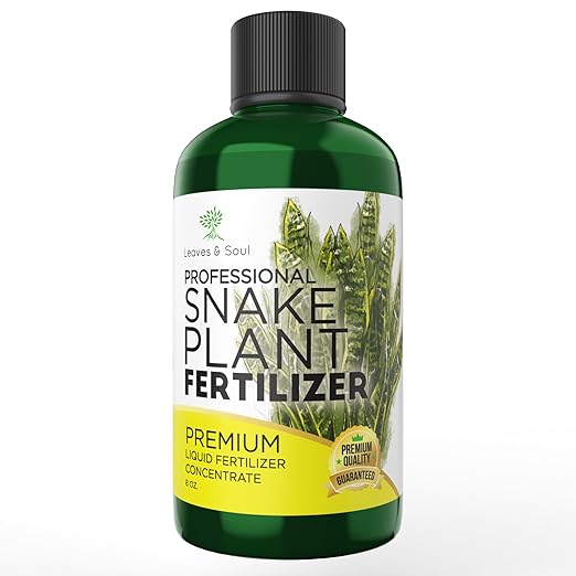 Professional Liquid Snake Plant Fertilizer | 3-1-2 Concentrate for Plants and Flowers | Multi-Purpose Blend & Gardening Supplies | 8 oz Bottle