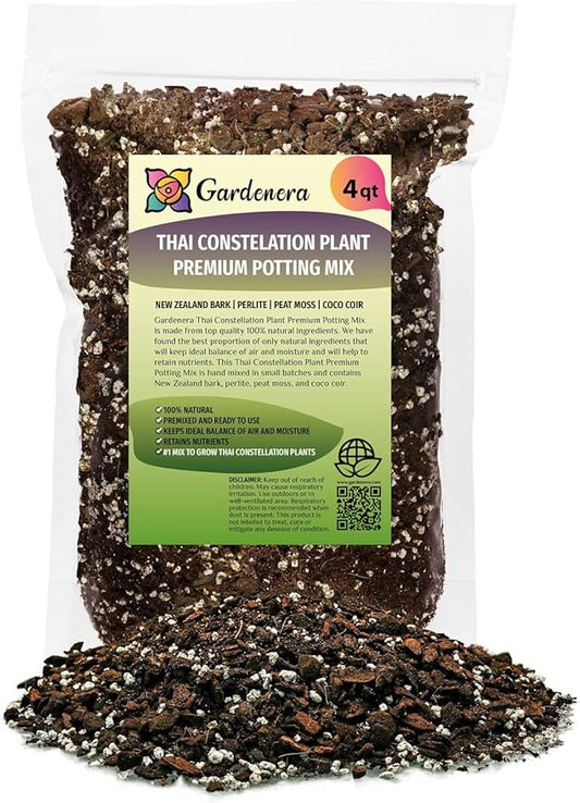 Thai Constellation Monstera Soil Blend - Designed to Meet The Unique Needs of Your Plant - 4 Quart