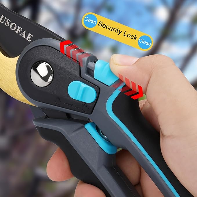 Pruning Shears for Gardening,8.5''Heavy Duty Garden Clippers with SK5 Steel Blade,Bypass Pruners,Easily Trimming the Bushes,Trees,Fresh Flowers and Cutting Hedges