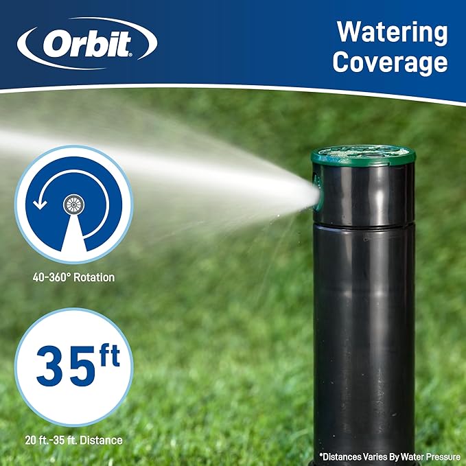Orbit Watermaster 55461 Voyager 4-Inch Adjustable Pop-Up Gear Drive Sprinkler Head,2-Pack