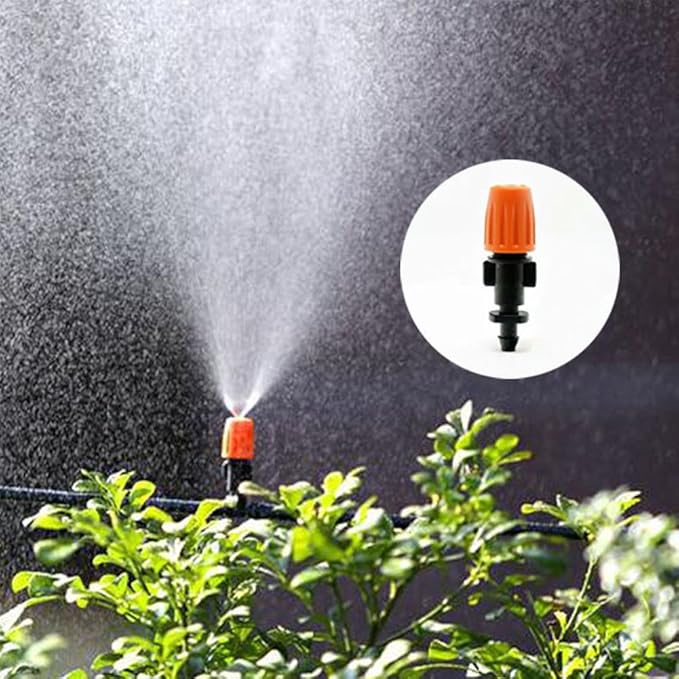 MOIAK 50 Pcs Garden Irrigation Micro Flow Dripper,Sprinklers Emitter System Adjustable Micro Drip Head for Watering System(50Pcs) (15554869582755)