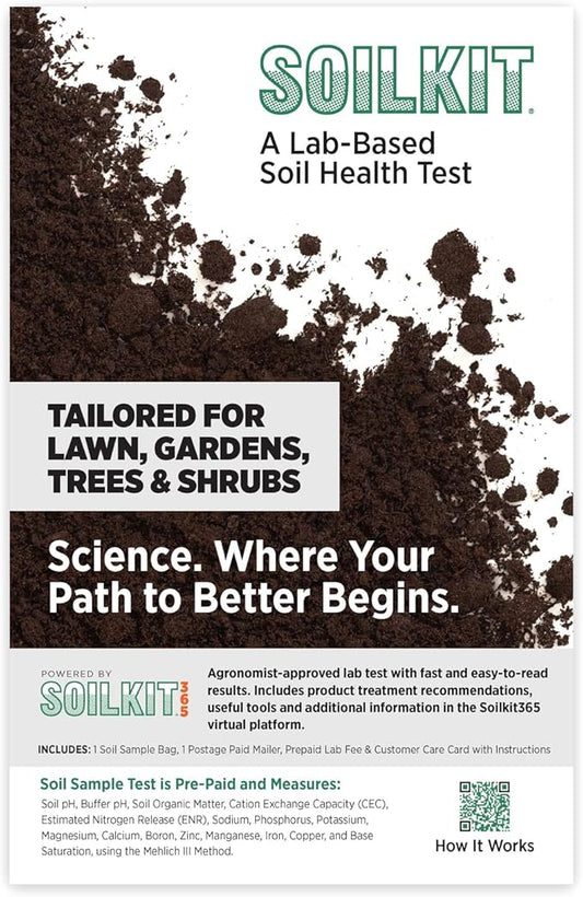 Soil Test Kit - Discover Your Lawn and Garden Fertility with pH, Nutrient and Mineral Analysis. Professional Results Provide Custom Fertilizer Prescription for Your Yard.