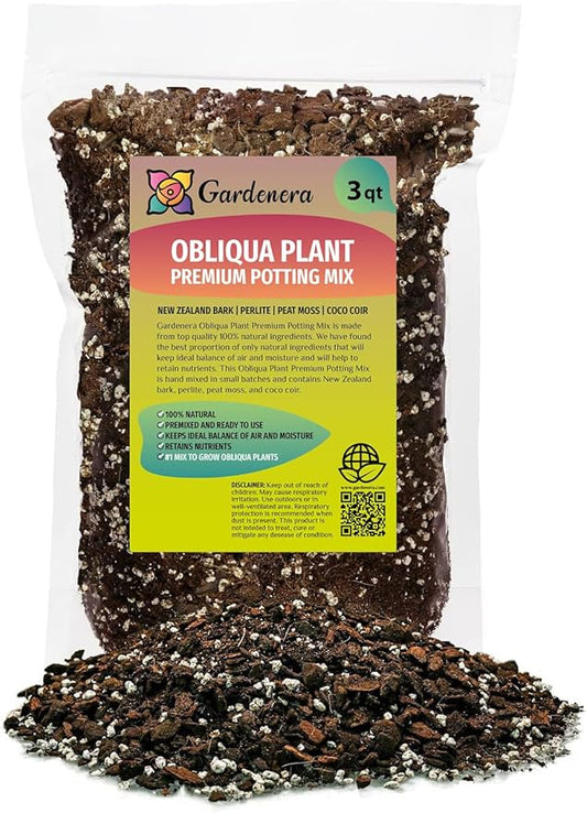 Monstera Obliqua Potting Soil - Promotes Optimal Drainage and Aeration for Vibrant Foliage - 3 Quart