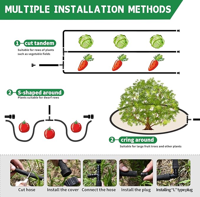 1/2’’ Soaker Hose 75 Ft for Garden Beds, Soaker Hoses for Garden 75 Ft, Garden Soaker Hose 75 Ft Drip Hoses for Garden Drip Garden Hose Irrigation System (75 ft)