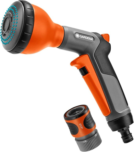 GARDENA (32131-FP) Frost Proof Nozzle 3 Spray Patterns Hard Stream, Bubbler for Potted Plants, Soft Spray