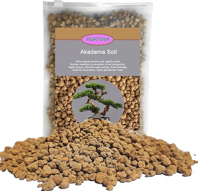 Akadama Bonsai Soil 5lbs Horticultural Potting Soil Amendment Cacti Succulent Plant Soil, Prevent Over Water, Provides Optimal Water Retention, Fast Drainage