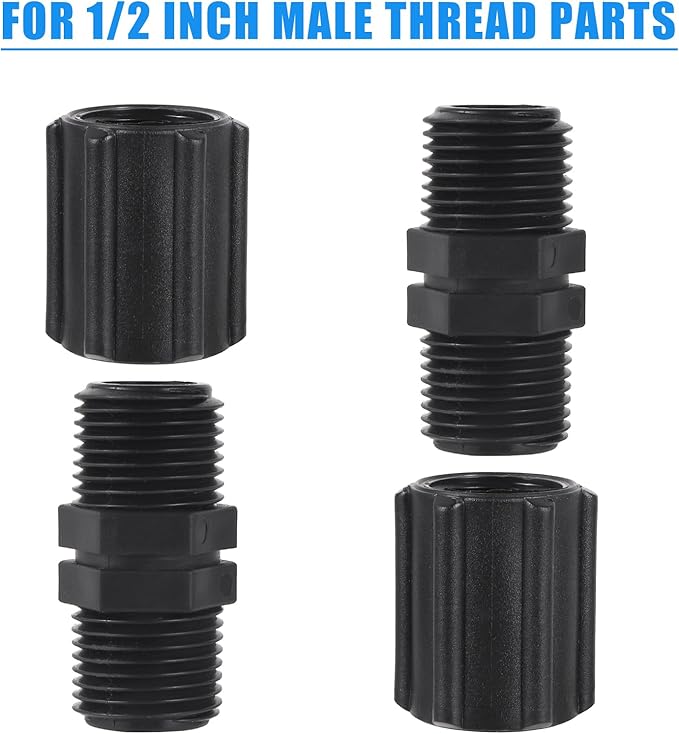 10 Pcs 1/2 Inch Double Female Thread Coupling Sprinkler Pipe Fitting Female Threaded Fitting NPT Coupling for Garden Lawn Irrigation System (1/2 Inch Double Female Thread)