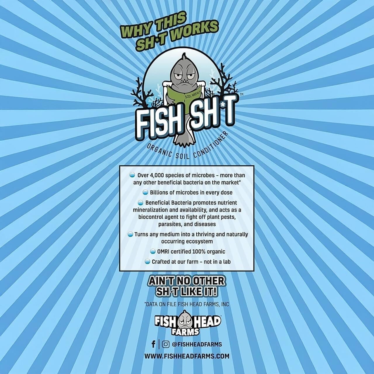 Fish Head Farms Organic Soil Conditioner for Yield and Flavor Enhancement. Improves Fertilizer Efficiency. Useful in Both Garden Soil and Hydroponics Applications (1 Liter with Garlic Chives)