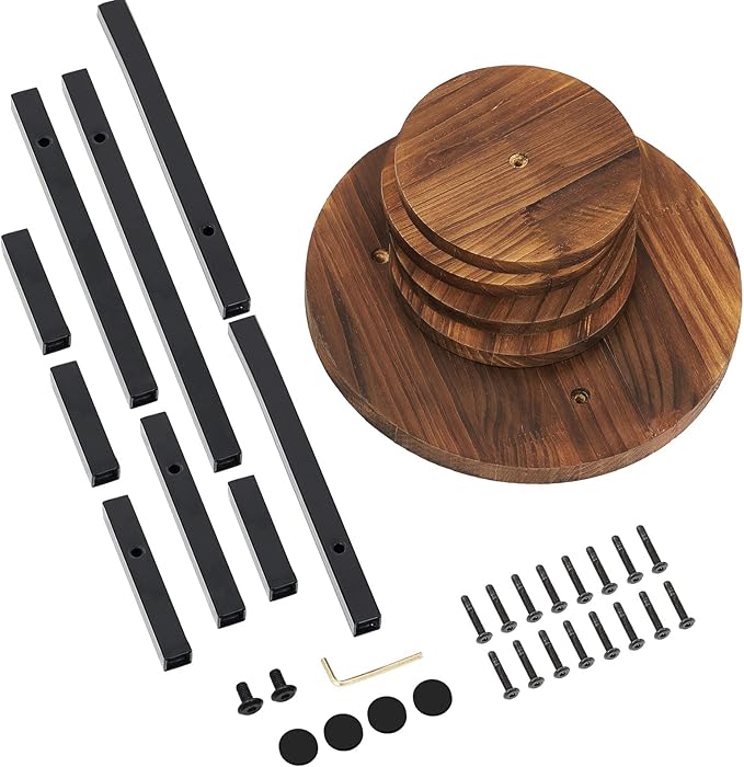 AUGOSTA 4 Tier Corner Plant Stand, Tall Metal Wood Plant Shelf Holder for Indoor, Outdoor Display Rack Flower Pot Stand for Living Room Balcony Garden Patio