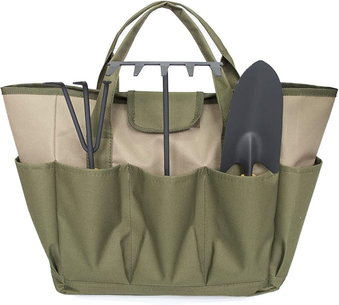 Garden tote bag, garden tool bag with 9 pockets garden tool storage bag for storing gardening kits and gardener's storage bag
