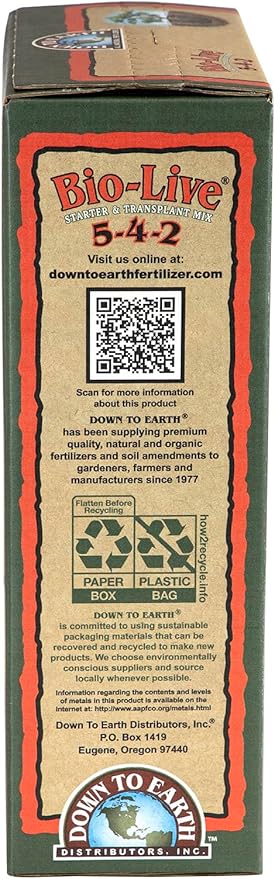 Down to Earth Organic Bio-Live Fertilizer Mix 5-4-2, 5 lb