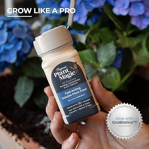 Organic Plant Magic - Truly Organic™ Easy to Use Soluble Plant Food Shaker: All-Purpose Fertilizer Concentrate for All Flower Vegetable Herb Fruit Tree Indoor Garden & House Plants [Two 3 oz Shaker]